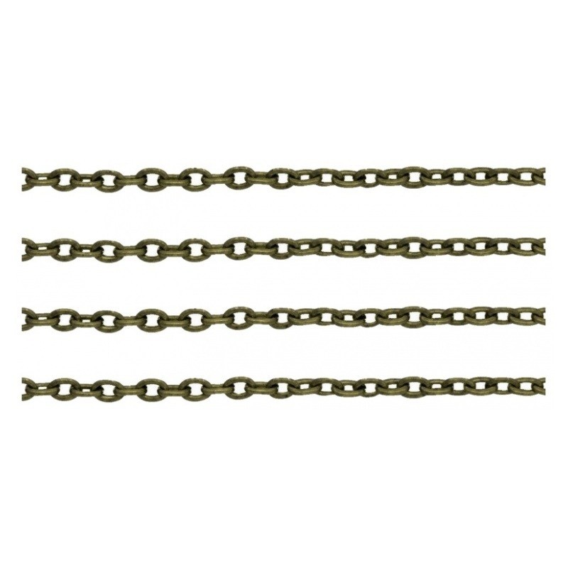 1 Mètre de Chaine à Mailles Bronze 3mm