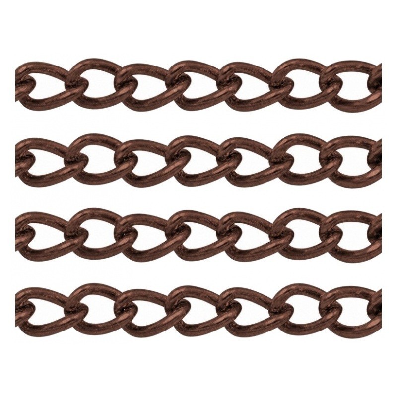 90 Centimètres de Chaine Fine Cuivre Rouge 1.5mm