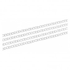 1 Mètre de Chaine Twist Argentée 5mm pour la Création de Bijoux Fantaisie - DIY