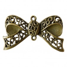2 Grands Connecteurs Noeud Ajouré Bronze 43x24mm pour la Création de Bijoux Fantaisie - DIY