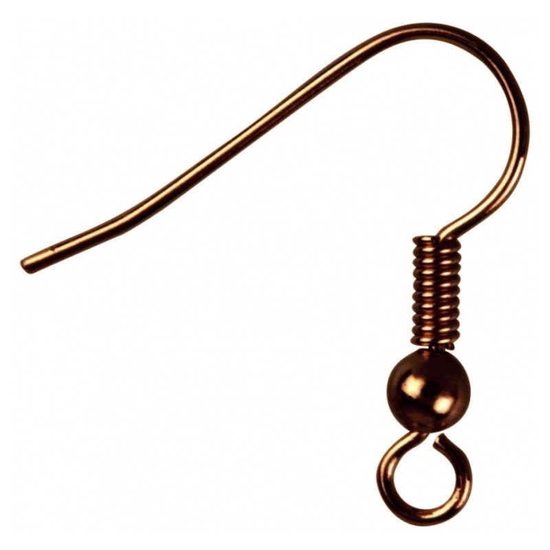20 Supports Boucle d'Oreille Crochet Bronze soit 10 Paires