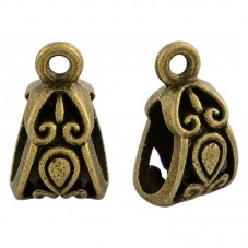 4 Bélières Bronze pour Pendentif 14x8mm pour la Création de Bijoux Fantaisie - DIY