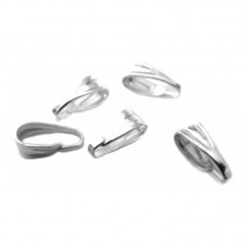 25 Bélières Attaches Argentés pour Pendentif 6x3mm pour la Création de Bijoux Fantaisie - DIY