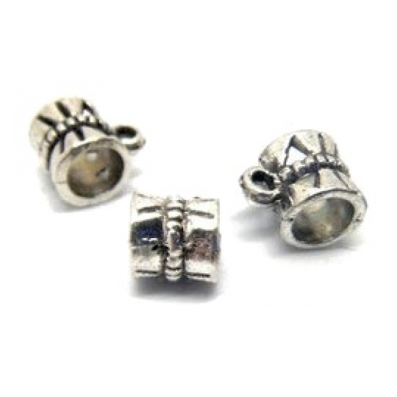 5 Bélières Argentées pour Pendentif 9x7mm