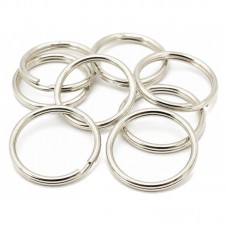 10 Anneaux Porte-Clés Argentés 20x2mm pour la Création de Bijoux Fantaisie - DIY