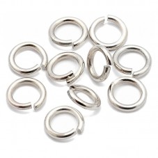 100 Anneaux Ouverts Argentés 5mm pour la Création de Bijoux Fantaisie - DIY