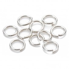 100 Anneaux Ouverts Argentés 4mm pour la Création de Bijoux Fantaisie - DIY