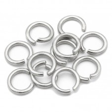 100 Anneaux Ouverts Argentés 4mm pour la Création de Bijoux Fantaisie - DIY