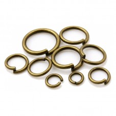 100 Anneaux de Jonction Ouverts Bronze Mixte 4 à 10mm pour la Création de Bijoux Fantaisie - DIY