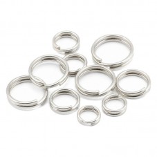 100 Anneaux Doubles Argentés Mixte 4 à 10mm pour la Création de Bijoux Fantaisie - DIY