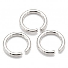 100 Anneaux Ouverts Argentés 6mm pour la Création de Bijoux Fantaisie - DIY