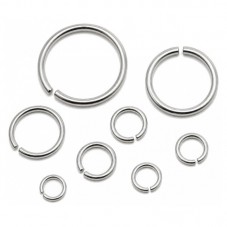 100 Anneaux de Jonction Ouverts Argentés Mixte 4 à 20mm pour la Création de Bijoux Fantaisie - DIY