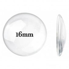 Cabochon Transparent en Verre Vierge 16mm pour la Création de Bijoux Fantaisie - DIY