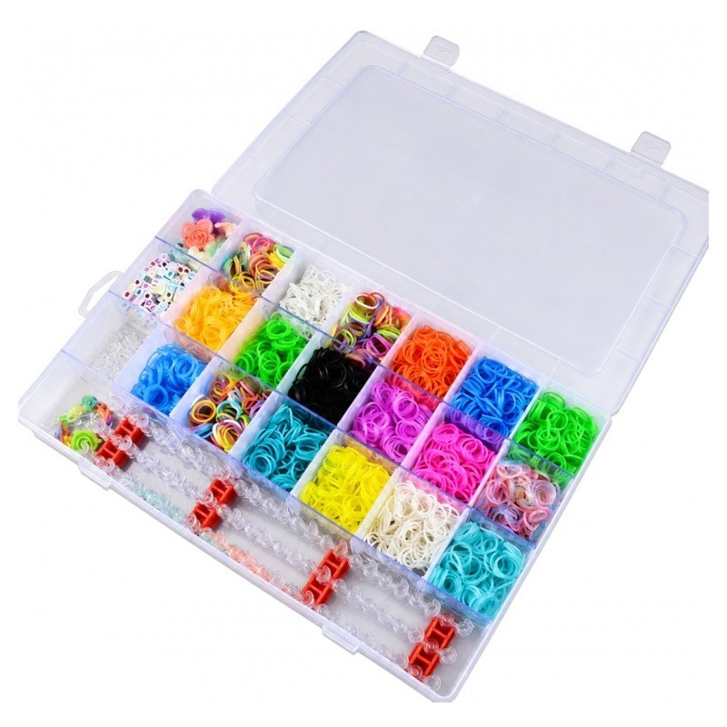 Maxi Boîte Kit Complet 3240 Élastiques Bracelet Loom Bands et Métier à Tisser