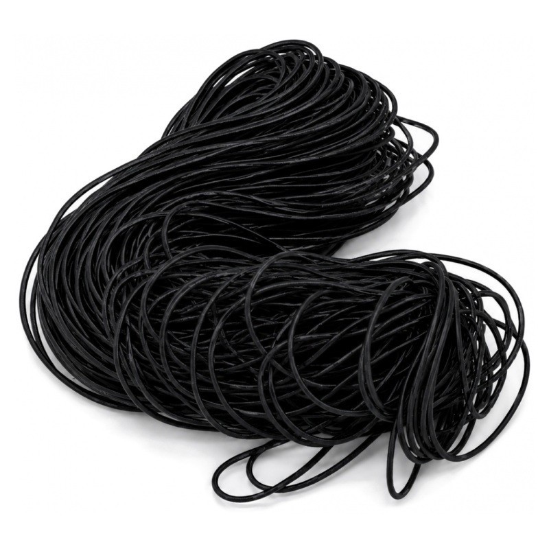25 Mètres de Cordon Élastique Noir 1mm