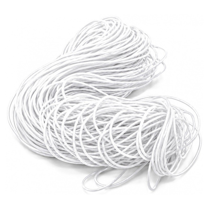 25 Mètres de Cordon Élastique Blanc 1mm