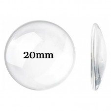 Cabochon Transparent en Verre Vierge 20mm pour la Création de Bijoux Fantaisie - DIY