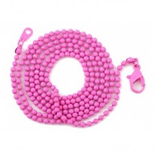 Collier Chaîne à Bille Fuchsia 65cm pour la Création de Bijoux Fantaisie - DIY