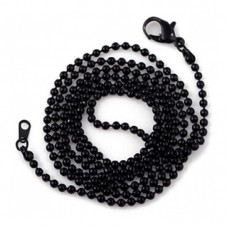 Collier Chaîne à Bille Noir 65cm pour la Création de Bijoux Fantaisie - DIY