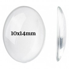 Cabochon Transparent en Verre Vierge 10x14mm pour la Création de Bijoux Fantaisie - DIY