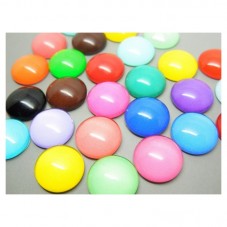 Lot de 5 Cabochons en Verre Unis Multicolores 12mm pour la Création de Bijoux Fantaisie - DIY