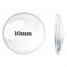 Cabochon Transparent en Verre Vierge 10mm pour la Création de Bijoux Fantaisie - DIY