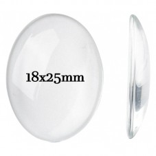 Cabochon Transparent en Verre Vierge 18x25mm pour la Création de Bijoux Fantaisie - DIY
