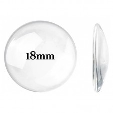Cabochon Transparent en Verre Vierge 18mm pour la Création de Bijoux Fantaisie - DIY