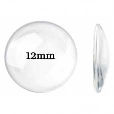 Cabochon Transparent en Verre Vierge 12mm pour la Création de Bijoux Fantaisie - DIY