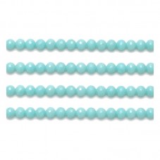 110 Perles à Facettes en Verre Bleu Turquoise 4mm pour la Création de Bijoux Fantaisie - DIY