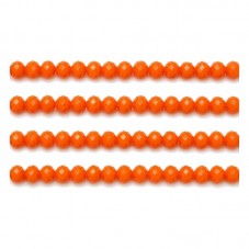 110 Perles à Facettes en Verre Orange 4mm pour la Création de Bijoux Fantaisie - DIY