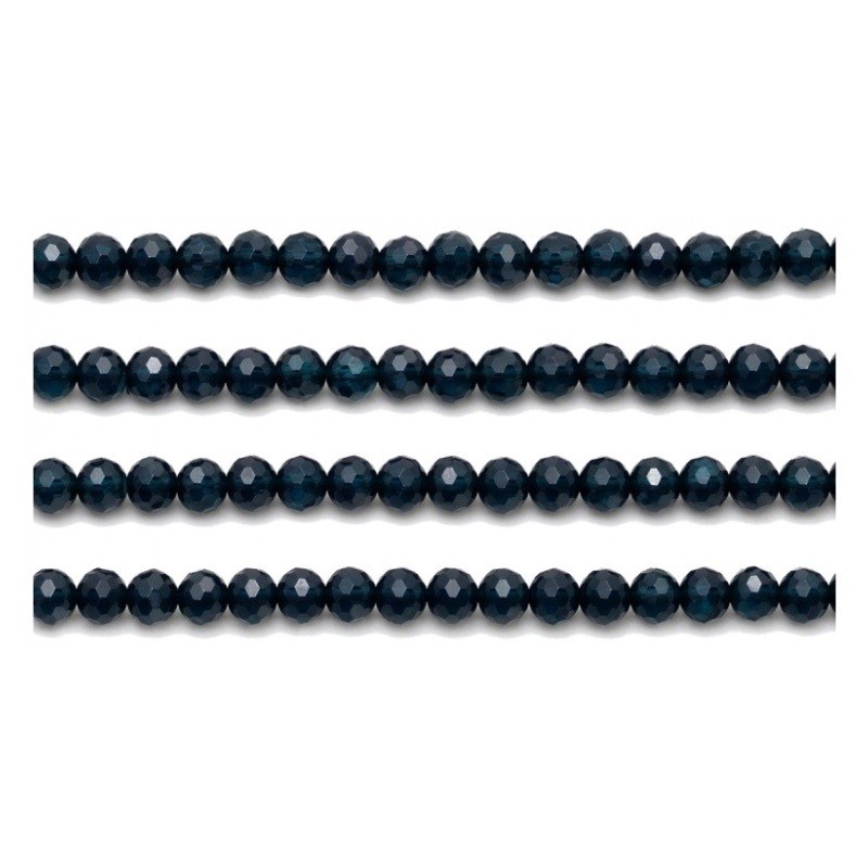 110 Perles à Facettes en Verre Bleu Nuit 4mm