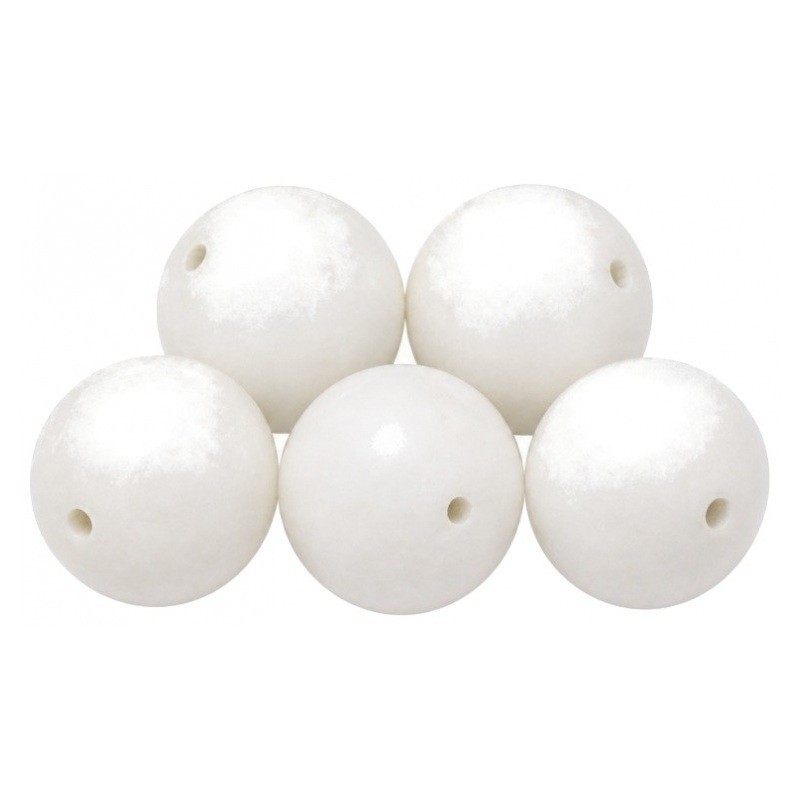 5 Perles Pierre Naturelle Agate Blanche Mate 8mm