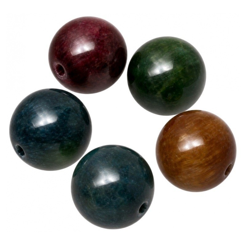 5 Perles Pierre Naturelle Agate Multicolore Teintée 8mm