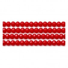 110 Perles à Facettes en Verre Rouge 4mm pour la Création de Bijoux Fantaisie - DIY