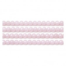 110 Perles à Facettes en Verre Rose Pâle 4mm pour la Création de Bijoux Fantaisie - DIY