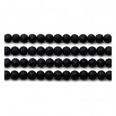 110 Perles à Facettes en Verre Noir Mat 4mm pour la Création de Bijoux Fantaisie - DIY