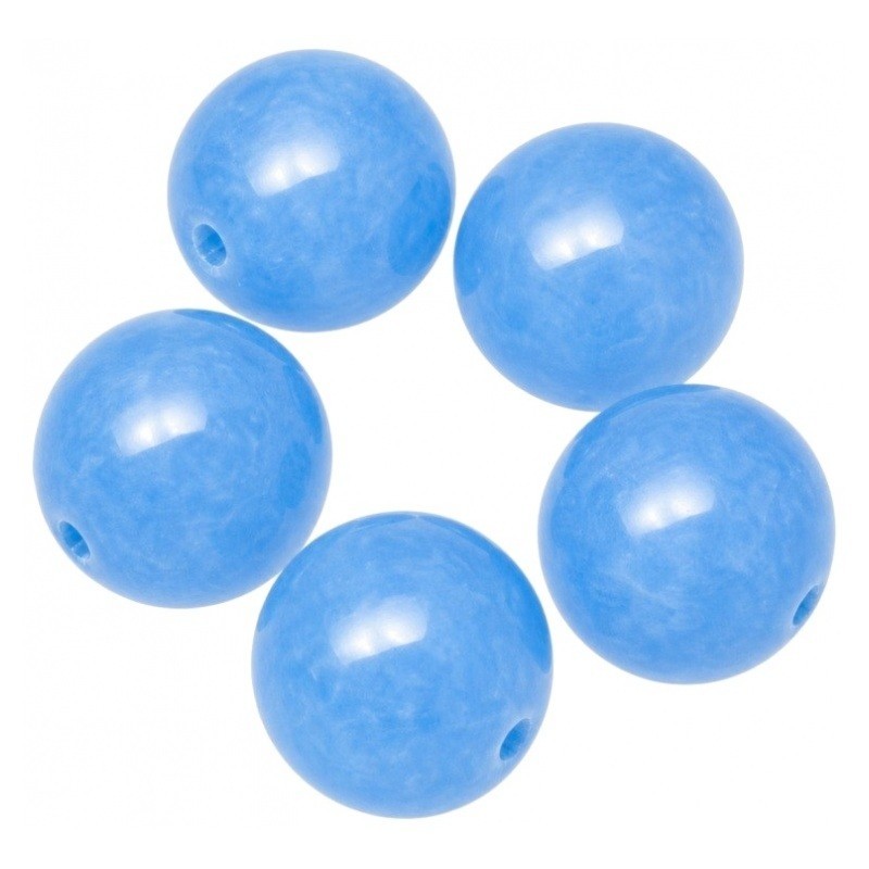 10 Perles Pierre Naturelle Quartz Bleu Teinté 6mm