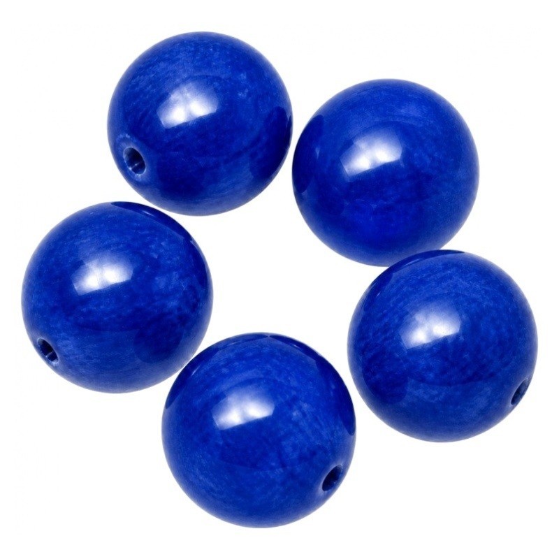 10 Perles Pierre Naturelle Agate Bleue Teinté 6mm