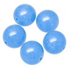 5 Perles Pierre Naturelle Quartz Bleu Teinté 8mm pour la Création de Bijoux Fantaisie - DIY