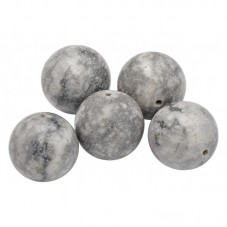 10 Perles Pierre Naturelle Jaspe Gris 6mm pour la Création de Bijoux Fantaisie - DIY
