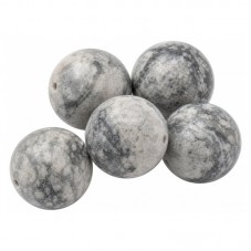 5 Perles Pierre Naturelle Jaspe Gris 8mm pour la Création de Bijoux Fantaisie - DIY