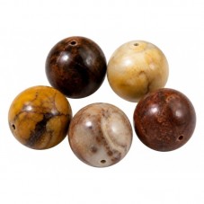 5 Perles Pierre Naturelle Jaspe Polychrome 8mm pour la Création de Bijoux Fantaisie - DIY