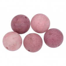 5 Perles en Pierre Naturelle Rhodonite Mate 8mm pour la Création de Bijoux Fantaisie - DIY