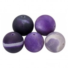 10 Perles Pierre Naturelle Agate Violette Mate 6mm pour la Création de Bijoux Fantaisie - DIY
