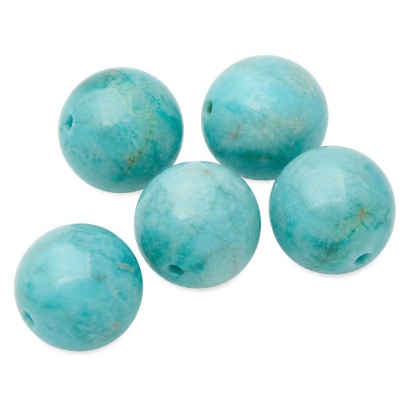 5 Perles Pierre Naturelle Turquoise 8mm