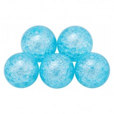 10 Perles en Verre Craquelé Bleu 6mm pour la Création de Bijoux Fantaisie - DIY