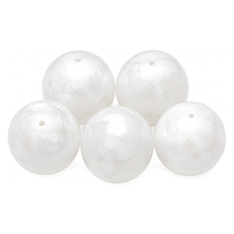 10 Perles Pierre Naturelle Quartz Blanc 6mm
