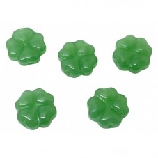 5 Perles en Verre à Trèfle à Quatre Feuilles 10mm pour la Création de Bijoux Fantaisie - DIY