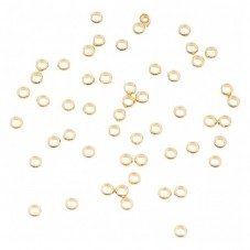 100 Perles à Ecraser en Acier Inoxydable Doré 1,5mm pour la Création de Bijoux Fantaisie - DIY
